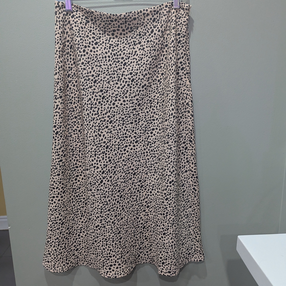 Nasty Gal Black and Cream A-Line Skirt